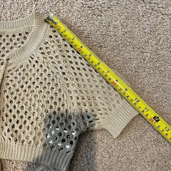 SHEIN Sheer Lace Up Knit Crop Top & Skirt Cover Up - Picture 9 of 11